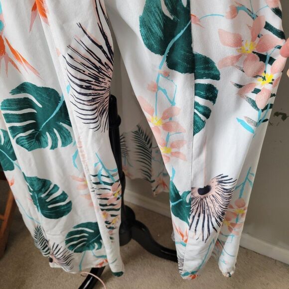 EUC FLORAL SUMMER HALTER OPEN BACK STRAPPY MAXI SKIRT SIZE M - Picture 4 of 14